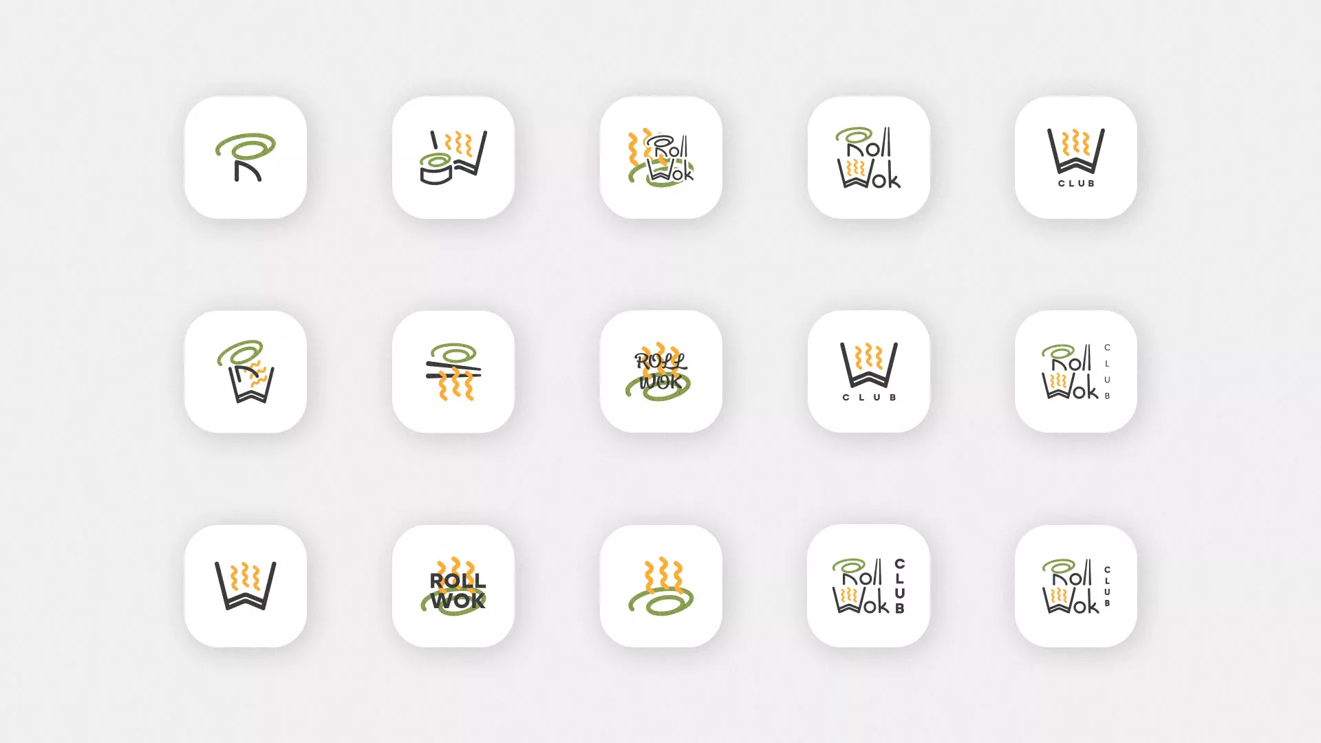 Разработка иконки приложения суши-бара «Roll Wok Club» в Могоче